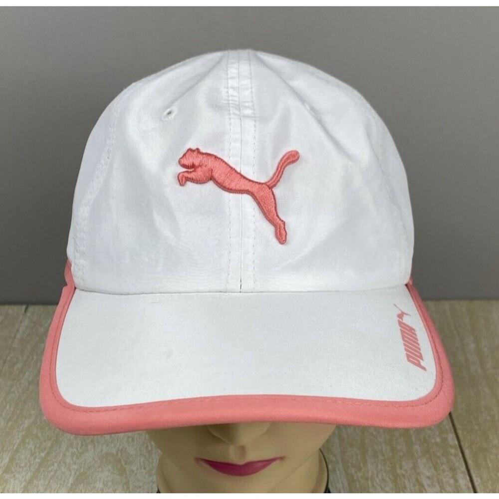 Puma Hat Cap Strap Back White Corral Golf Golfer Lightweight Womens Ladies